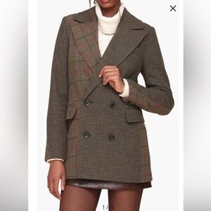 Avec Les Filles Mixed Print Coat